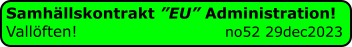 Samhällskontrakt ”EU” Administration! Vallöften!                            no52 29dec2023